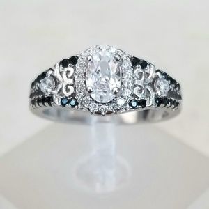 Antique Style Black Spinel Ring